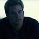 Chris Pine as James T. Kirk in Star Trek (2009).